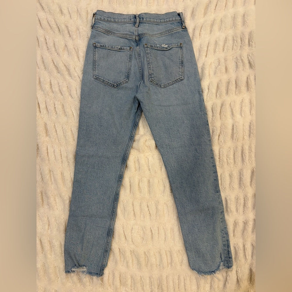 Agolde Riley Crop Straight Leg Button Fly Light‎ Wash Jeans Size 25 - Picture 8 of 8